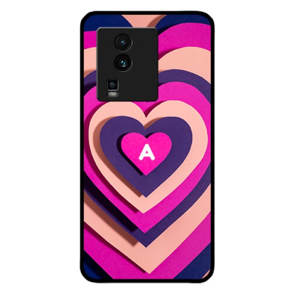 iQOO Neo 7 5G Custom Glass Mobile Case - Cute Heart Pattern Design