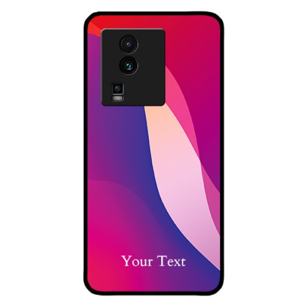 iQOO Neo 7 5G Personalized Glass Phone Case - Digital abstract Overlap Design