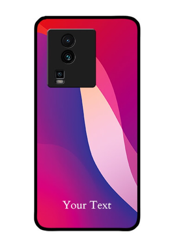 iQOO Neo 7 5G Personalized Glass Phone Case - Digital abstract Overlap Design