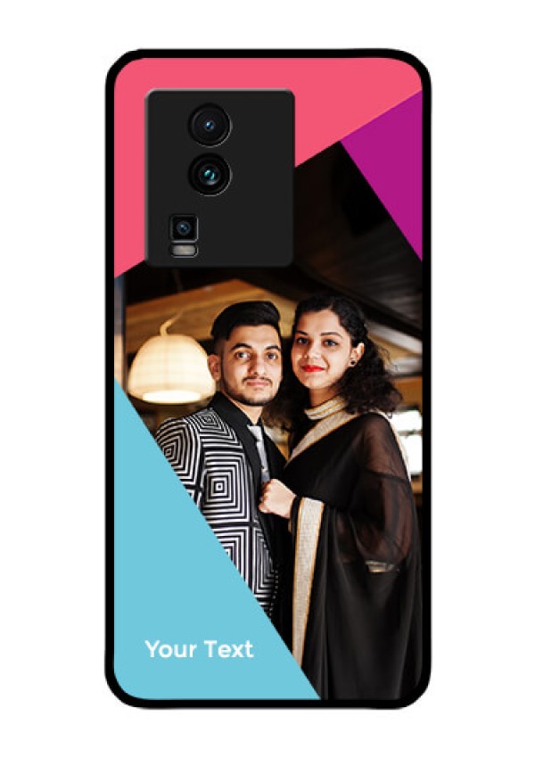 iQOO Neo 7 5G Custom Glass Mobile Case - Stacked Triple colour Design