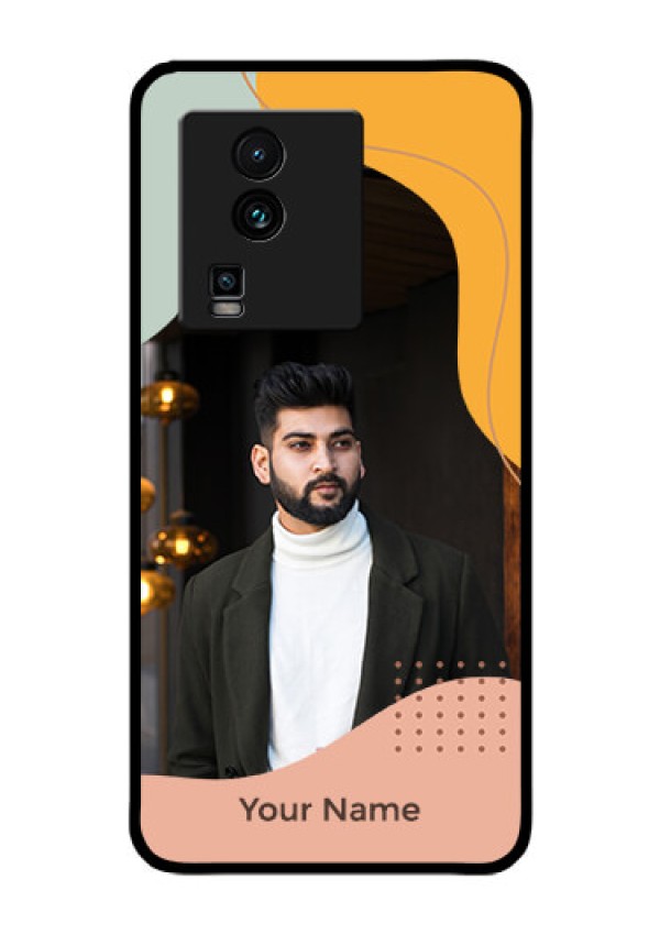 iQOO Neo 7 5G Personalized Glass Phone Case - Tri-coloured overlay design