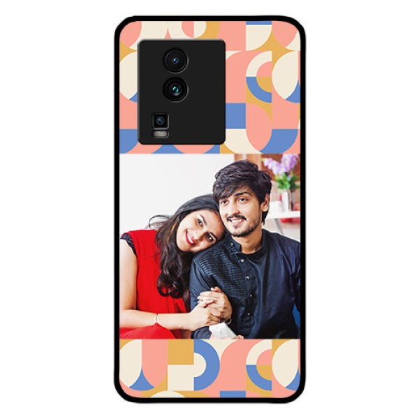 iQOO Neo 7 5G Photo Printing on Glass Case - Semi-circle Maze Pattern Design