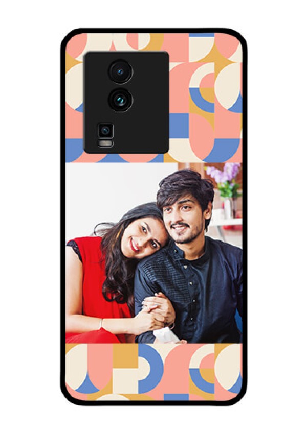 iQOO Neo 7 5G Photo Printing on Glass Case - Semi-circle Maze Pattern Design