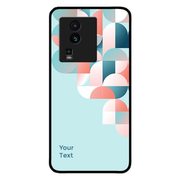 iQOO Neo 7 5G Custom Glass Phone Case - Stylish Semi-circle Pattern Design iQOO Neo 7 5G Custom Glass Phone Case - Stylish Semi-circle Pattern Design