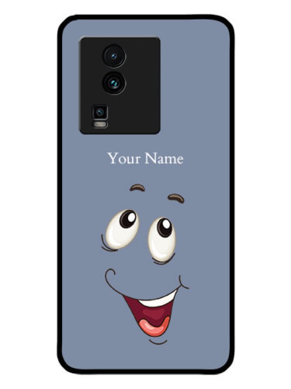 Custom iQOO Neo 7 5G Photo Printing on Glass Case - Laughing Cartoon Face Design