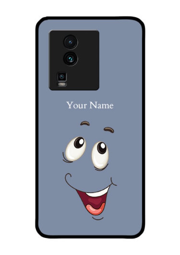 iQOO Neo 7 5G Photo Printing on Glass Case - Laughing Cartoon Face Design