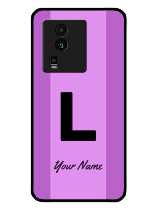 Custom iQOO Neo 7 5G Custom Glass Phone Case - Tricolor custom text Design
