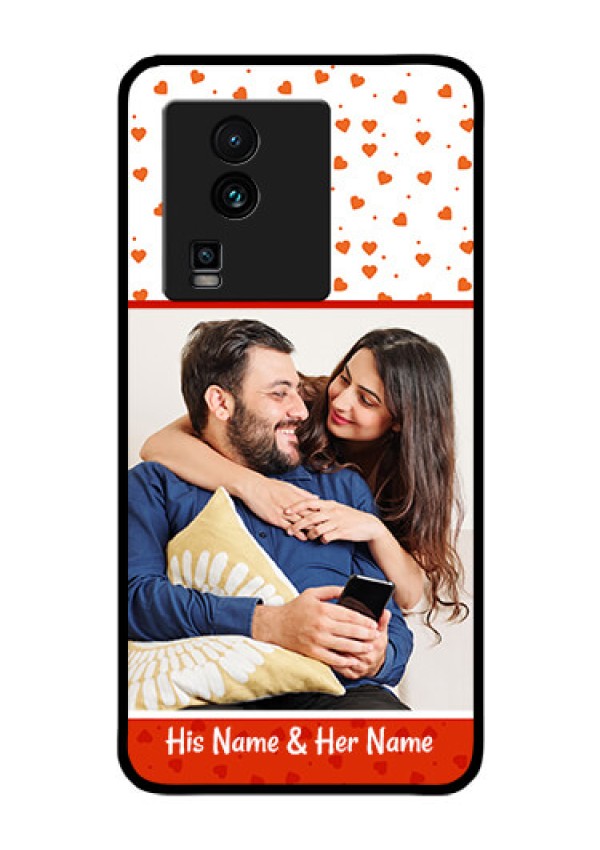 iQOO Neo 7 Pro 5G Custom Glass Phone Case - Orange Love Symbol Design