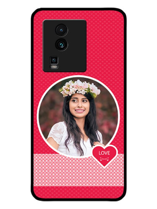 Custom iQOO Neo 7 Pro 5G Personalised Glass Phone Case - Pink Pattern Design