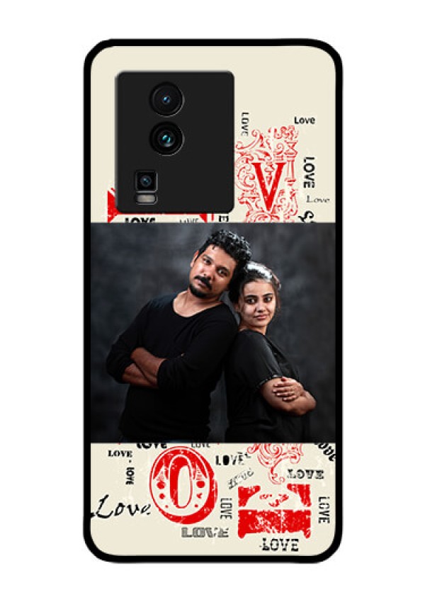 iQOO Neo 7 Pro 5G Photo Printing on Glass Case - Trendy Love Design Case