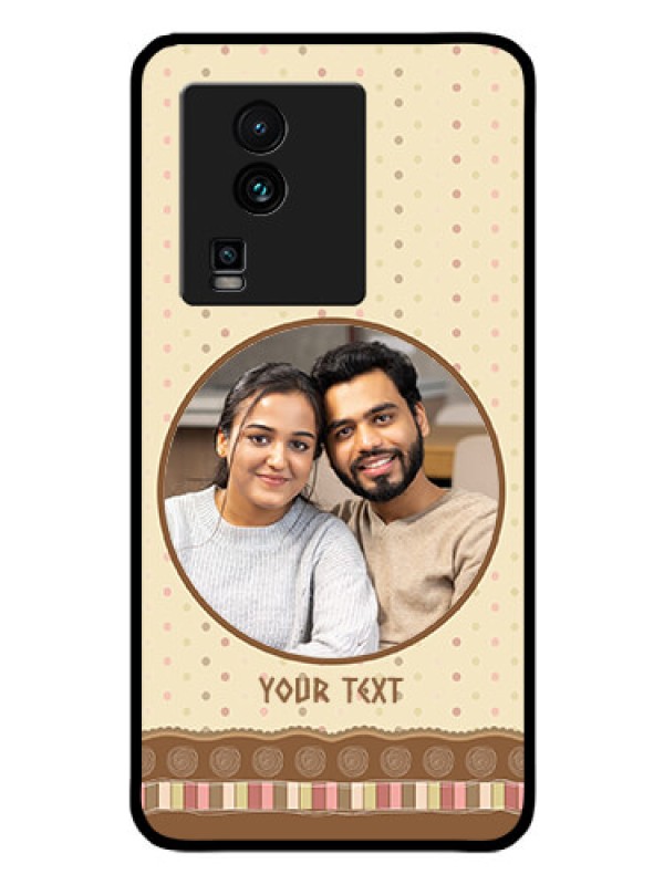 Custom iQOO Neo 7 Pro 5G Custom Glass Mobile Case - Brown Dotted Mobile Case Design