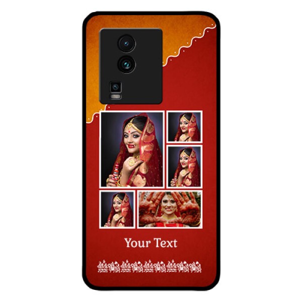 iQOO Neo 7 Pro 5G Personalized Glass Phone Case - Wedding Pic Upload Design