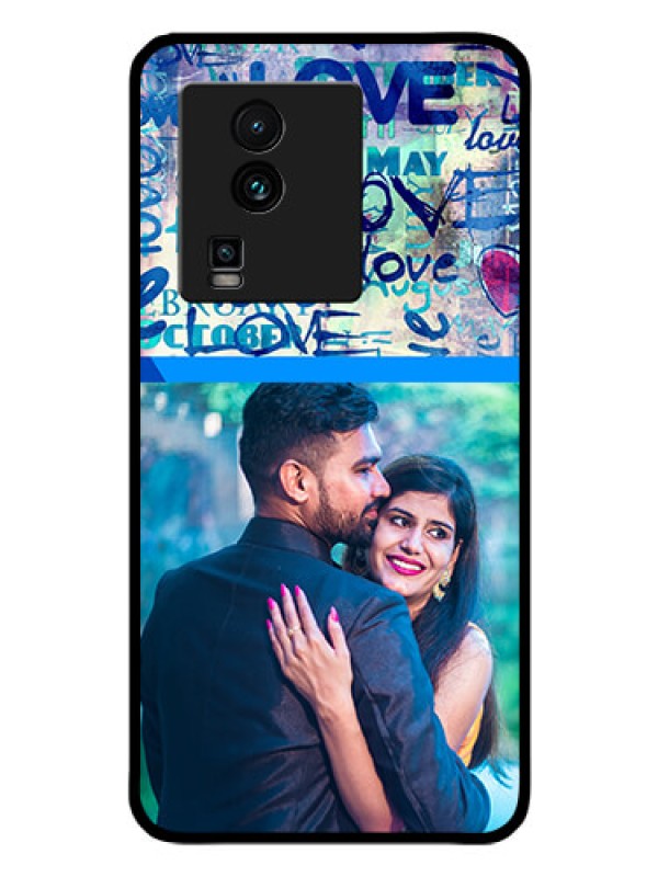 Custom iQOO Neo 7 Pro 5G Custom Glass Mobile Case - Colorful Love Design
