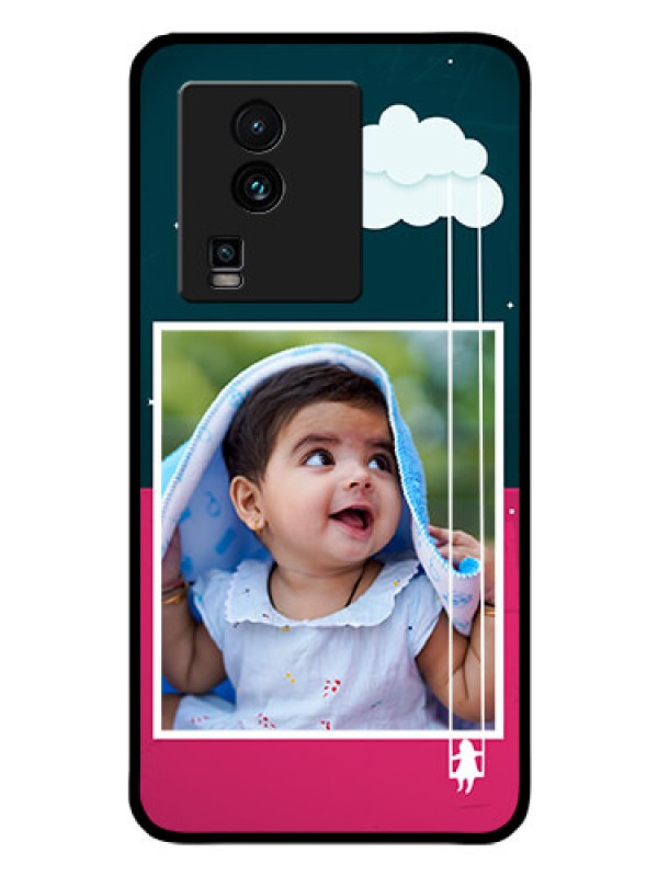 Custom iQOO Neo 7 Pro 5G Custom Glass Phone Case - Cute Girl with Cloud Design