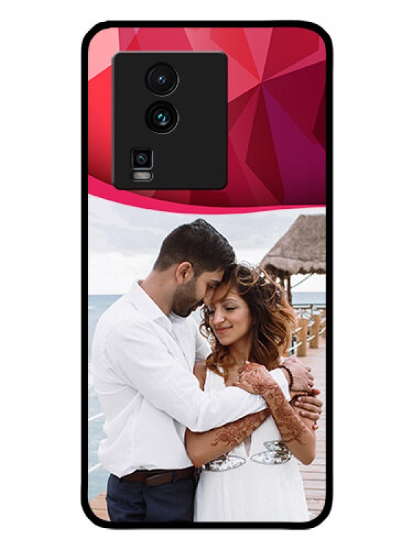 Custom iQOO Neo 7 Pro 5G Custom Glass Mobile Case - Red Abstract Design
