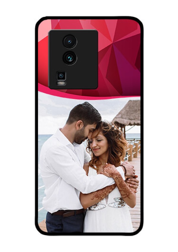 iQOO Neo 7 Pro 5G Custom Glass Mobile Case - Red Abstract Design