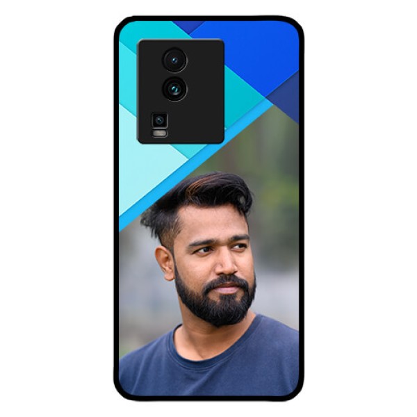 iQOO Neo 7 Pro 5G Custom Glass Phone Case - Blue Pattern Design