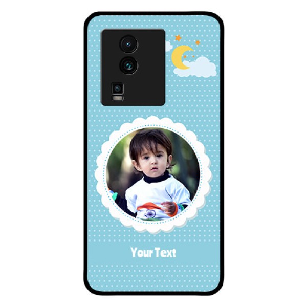 iQOO Neo 7 Pro 5G Personalised Glass Phone Case - Violet Pattern Design