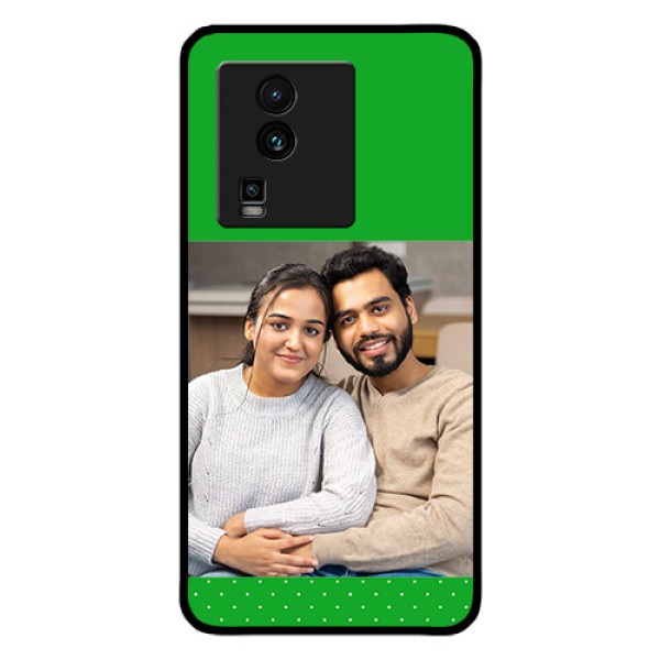 iQOO Neo 7 Pro 5G Personalized Glass Phone Case - Green Pattern Design