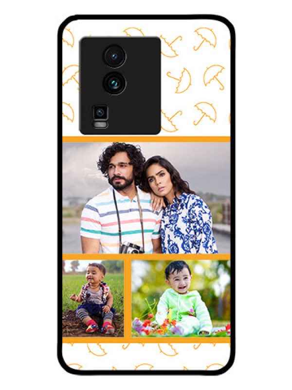 Custom iQOO Neo 7 Pro 5G Custom Glass Mobile Case - Yellow Pattern Design