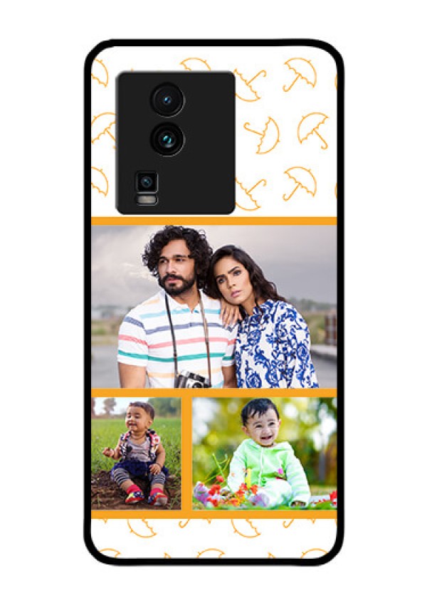 iQOO Neo 7 Pro 5G Custom Glass Mobile Case - Yellow Pattern Design