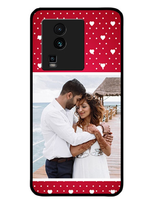 Custom iQOO Neo 7 Pro 5G Photo Printing on Glass Case - Hearts Mobile Case Design