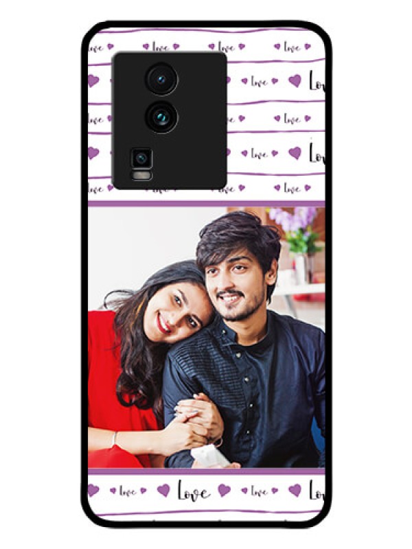 Custom iQOO Neo 7 Pro 5G Custom Glass Mobile Case - Couples Heart Design