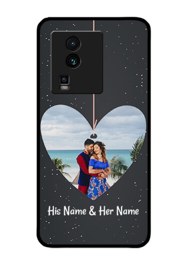 iQOO Neo 7 Pro 5G Custom Glass Phone Case - Hanging Heart Design