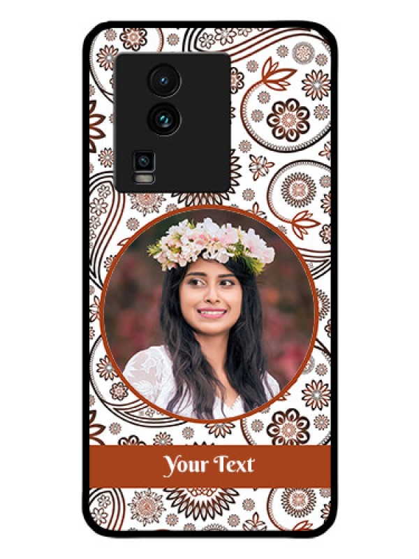 Custom iQOO Neo 7 Pro 5G Custom Glass Mobile Case - Abstract Flower Design