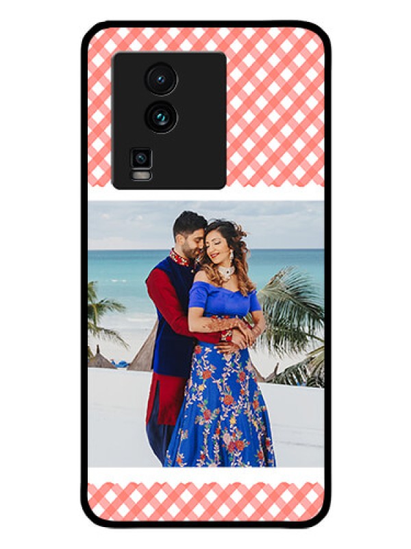 Custom iQOO Neo 7 Pro 5G Personalized Glass Phone Case - Pink Pattern Design