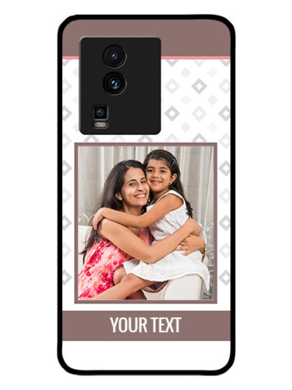 Custom iQOO Neo 7 Pro 5G Photo Printing on Glass Case - Simple Diamond Design