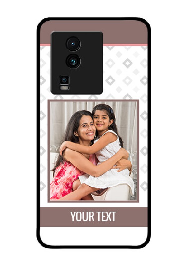 iQOO Neo 7 Pro 5G Photo Printing on Glass Case - Simple Diamond Design