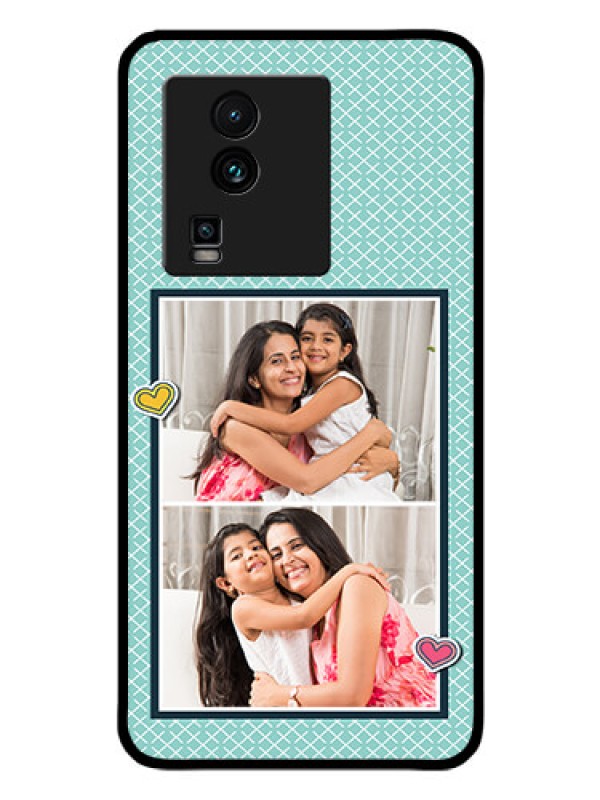 Custom iQOO Neo 7 Pro 5G Custom Glass Phone Case - 2 Image Holder with Pattern Design