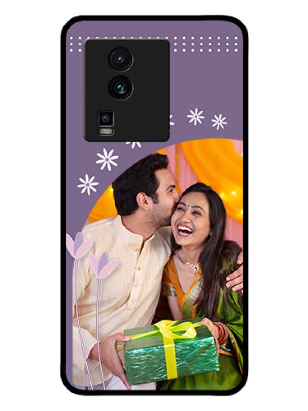 Custom iQOO Neo 7 Pro 5G Custom Glass Mobile Case - Lavender flowers design