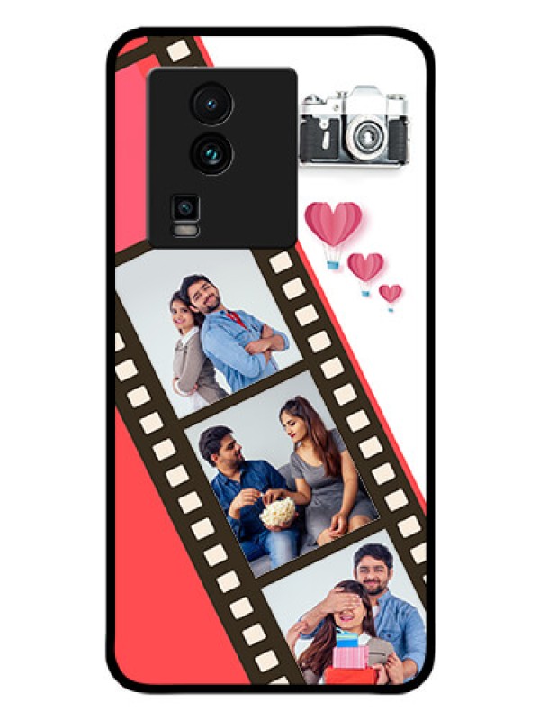 Custom iQOO Neo 7 Pro 5G Personalized Glass Phone Case - 3 Image Holder with Film Reel
