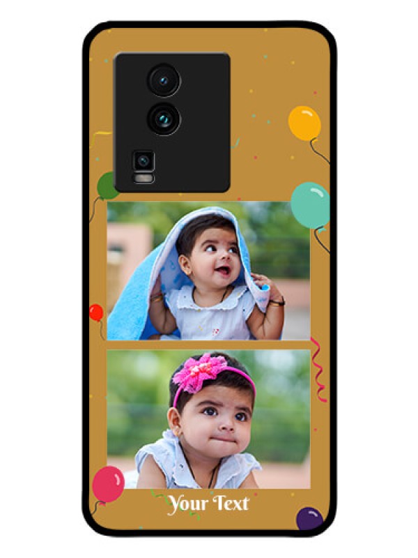 Custom iQOO Neo 7 Pro 5G Personalized Glass Phone Case - Image Holder with Birthday Celebrations Design