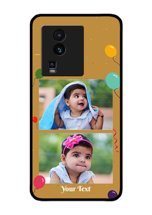 iQOO Neo 7 Pro 5G Personalized Glass Phone Case - Image Holder with Birthday Celebrations Design