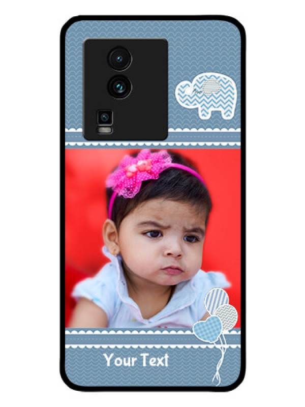 Custom iQOO Neo 7 Pro 5G Photo Printing on Glass Case - with Kids Pattern Design