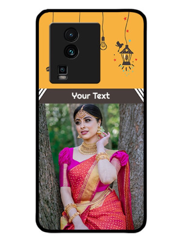 Custom iQOO Neo 7 Pro 5G Custom Glass Mobile Case - with Family Picture and Icons