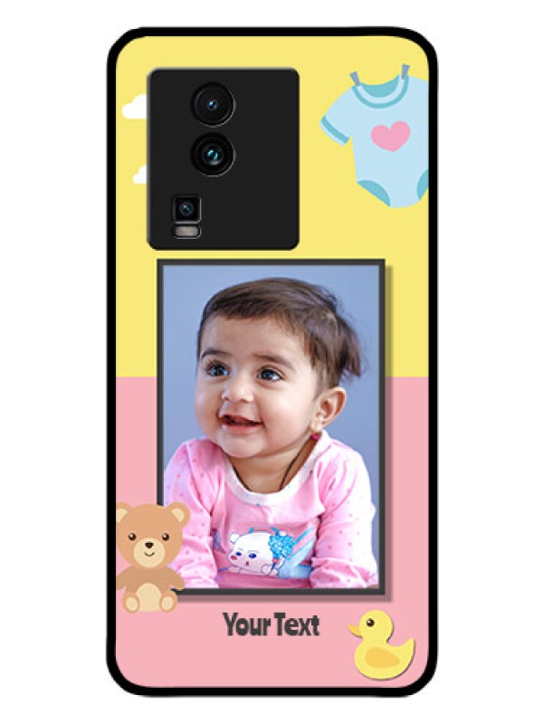 Custom iQOO Neo 7 Pro 5G Photo Printing on Glass Case - Kids 2 Color Design