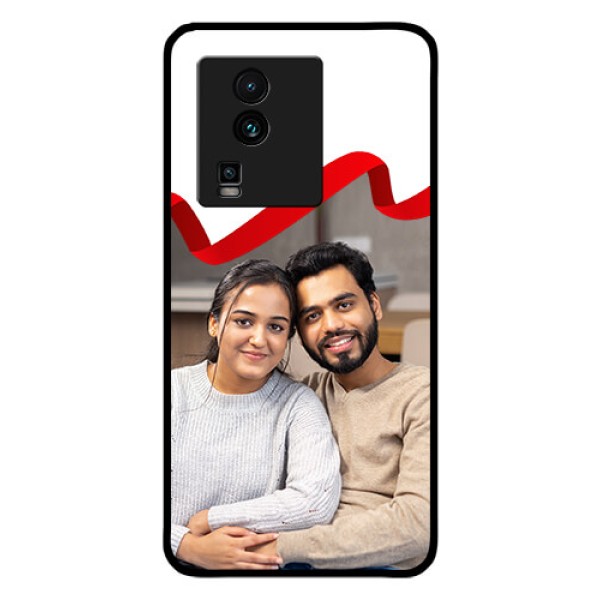 iQOO Neo 7 Pro 5G Photo Printing on Glass Case - Red Ribbon Frame Design