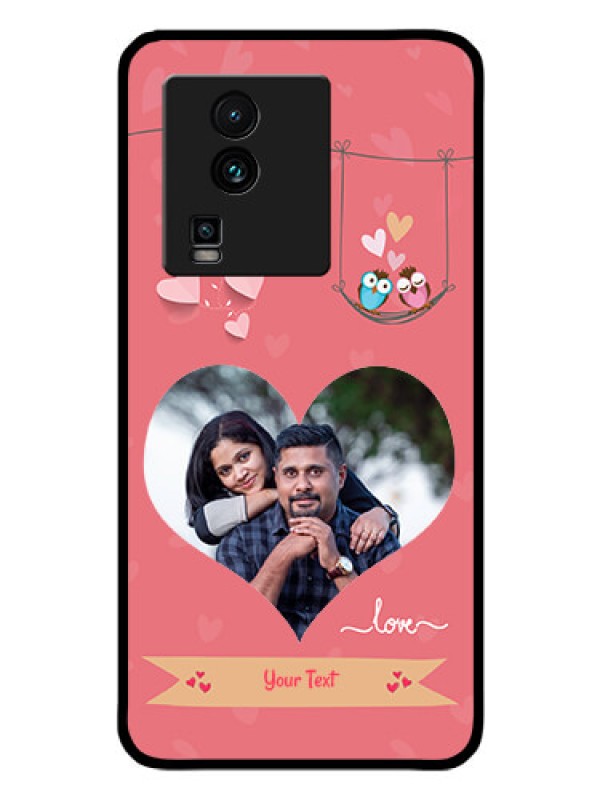 Custom iQOO Neo 7 Pro 5G Personalized Glass Phone Case - Peach Color Love Design