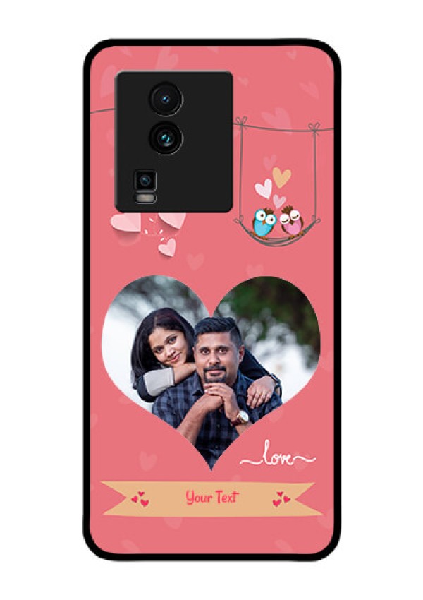 iQOO Neo 7 Pro 5G Personalized Glass Phone Case - Peach Color Love Design
