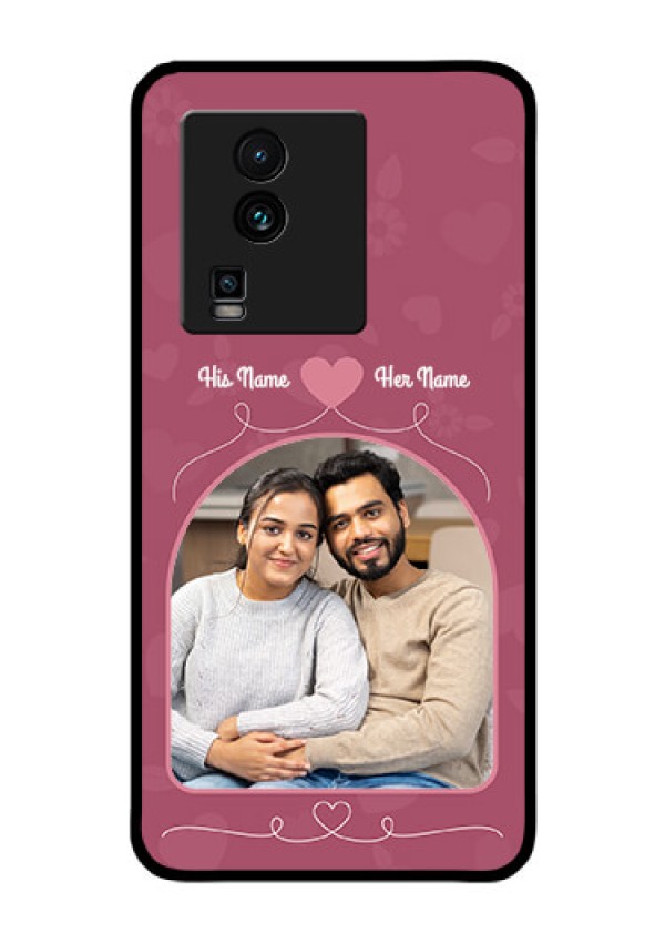 iQOO Neo 7 Pro 5G Photo Printing on Glass Case - Love Floral Design