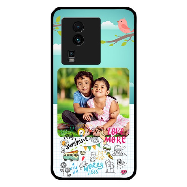 iQOO Neo 7 Pro 5G Photo Printing on Glass Case - Doodle love Design