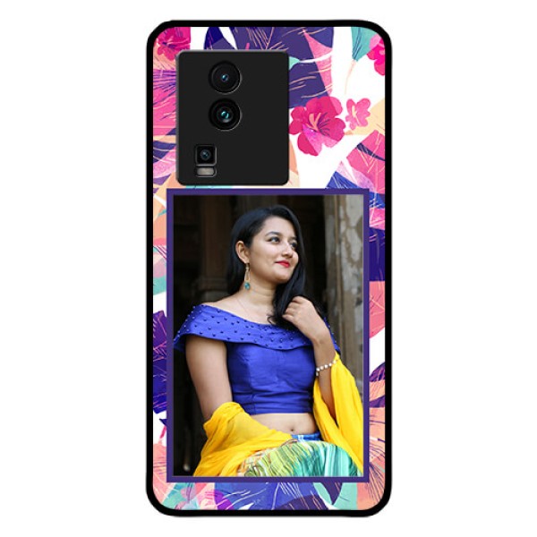 iQOO Neo 7 Pro 5G Custom Glass Mobile Case - Abstract Floral Design