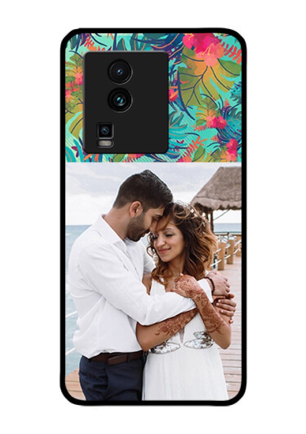 iQOO Neo 7 Pro 5G Photo Printing on Glass Case - Watercolor Floral Design