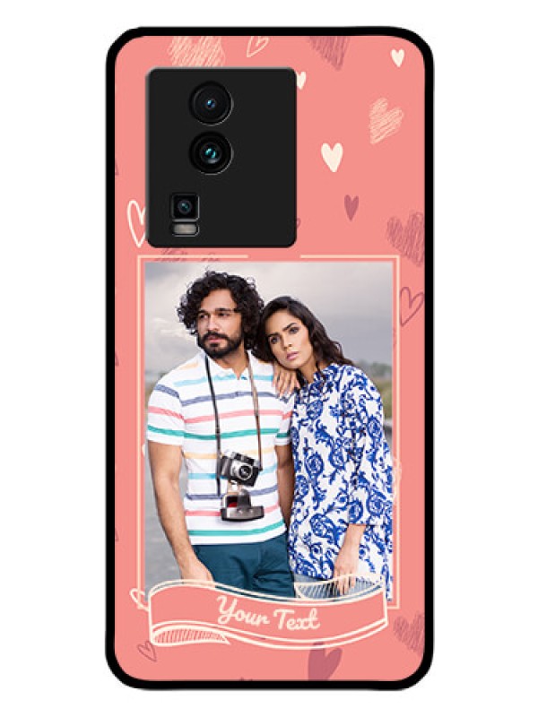 Custom iQOO Neo 7 Pro 5G Custom Glass Phone Case - Love doodle art Design