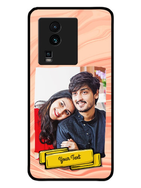 Custom iQOO Neo 7 Pro 5G Personalized Glass Phone Case - Marble Texture Design