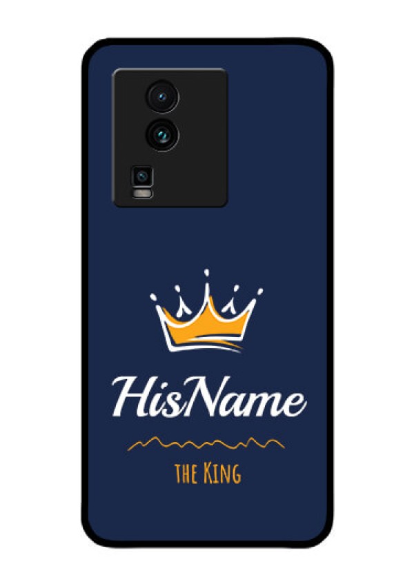 iQOO Neo 7 Pro 5G Glass Phone Case King with Name
